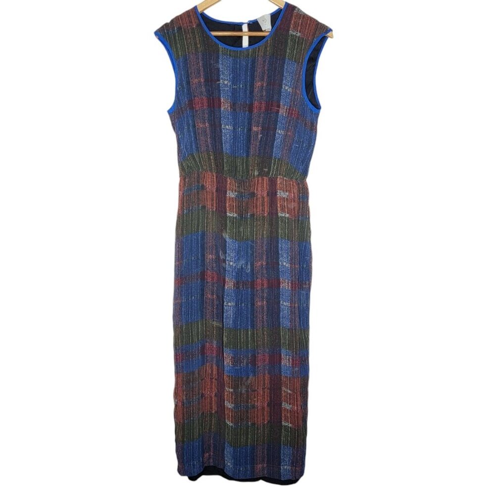 HD In Paris Size 6 Chiffon Boho‎ Print Chiffon Sleeveless Maxi Dress Women's